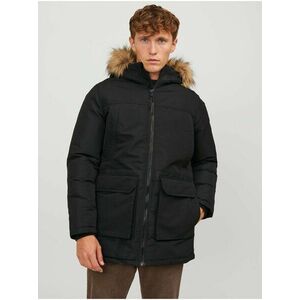 Čierna pánska zimná parka Jack & Jones Wing vyobraziť