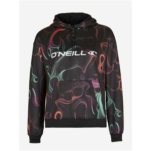 Oranžovo-čierna dámska vzorovaná mikina O'Neill RUTILE HOODIE FLEECE vyobraziť