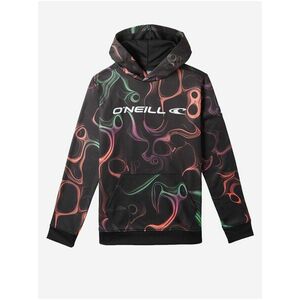 Oranžovo-čierna chlapčenská vzorovaná mikina O'Neill RUTILE HOODIE FLEECE vyobraziť