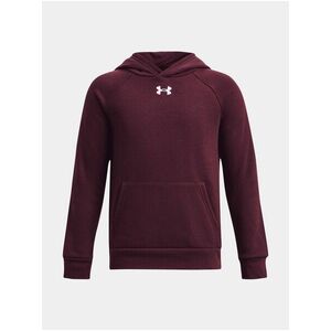 Vínová chlapčenská mikina s kapucňou Under Armour Rival Fleece vyobraziť