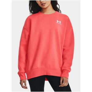 Červená mikina Under Armour Essential Flc OS Crew vyobraziť