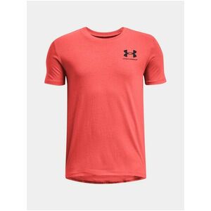 Červené tričko Under Armour UA B SPORTSTYLE LEFT CHEST SS vyobraziť