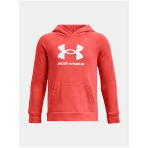 Červená detská mikina s kapucňou Under Armour UA Rival Fleece BL Hoodie vyobraziť