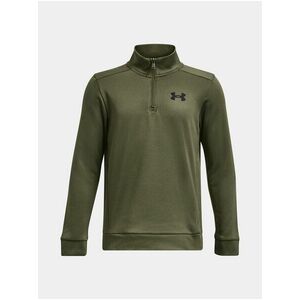 Kaki chlapčenská športová fleecová mikina Under Armour vyobraziť