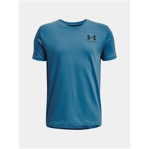 Modré tričko Under Armour UA B SPORTSTYLE LEFT CHEST SS vyobraziť