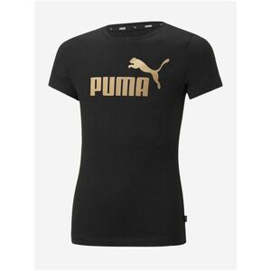 Čierne dievčenské tričko Puma ESS+ vyobraziť