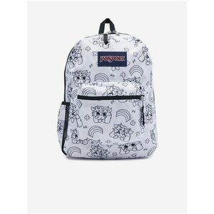 Biely dámsky vzorovaný batoh Jansport Cross Town vyobraziť