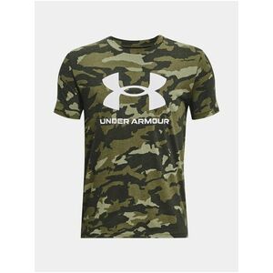 Kaki vzorované tričko Under Armour UA SPORSTYLE LOGO AOP SS vyobraziť