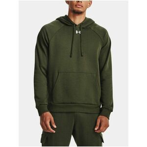 Tmavozelená mikina Under Armour UA Rival Fleece Hoodie vyobraziť