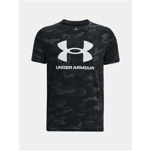 Čierne vzorované tričko Under Armour UA SPORSTYLE LOGO AOP SS vyobraziť