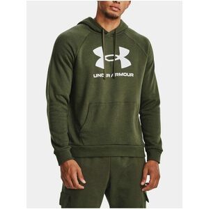 Khaki pánska mikina s kapucňou Under Armour Rival vyobraziť