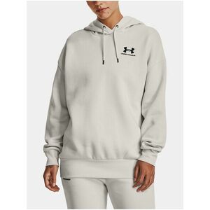 Svetlosivá mikina Under Armour Essential Flc OS Hoodie vyobraziť