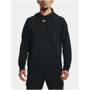 Čierna mikina s kapucňou Under Armour UA Rival Fleece Hoodie vyobraziť