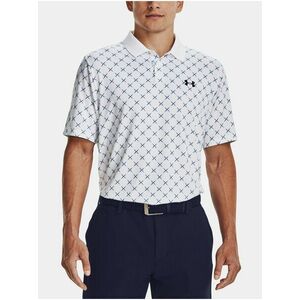 Biele vzorované športové polo tričko Under Armour UA Perf 3.0 Printed Polo vyobraziť