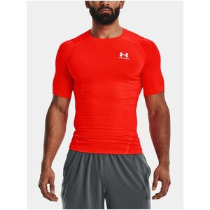 Oranžové pánske športové tričko Under Armour UA HG Armour Comp SS vyobraziť