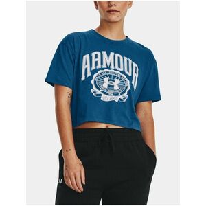 Modré dámske crop top tričko Under Armour Collegiate vyobraziť