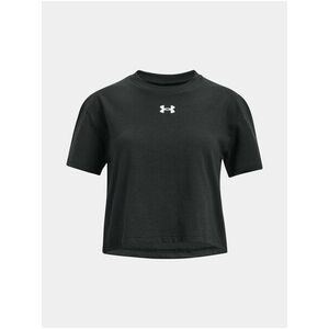 Čierne dievčenské crop top tričko Under Armour Sportstyle vyobraziť