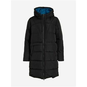 Čierny dámska zimná prešívaný kabát VILA Vikaria Padded L/S Coat vyobraziť