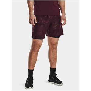 Bordové športové kraťasy Under Armour UA Woven Emboss Short vyobraziť