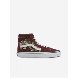 Vínové dámske členkové semišové tenisky VANS SK8-Hi vyobraziť