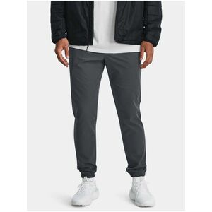 Tmavosivé športové tepláky Under Armour UA Stretch Woven CW Jogger vyobraziť