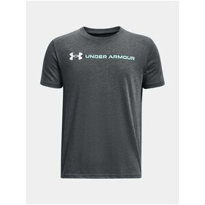 Tmavosivé tričko Under Armour UA B LOGO WORDMARK SS vyobraziť