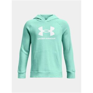 Tyrkysová mikina Under Armour UA Rival Fleece BL Hoodie vyobraziť