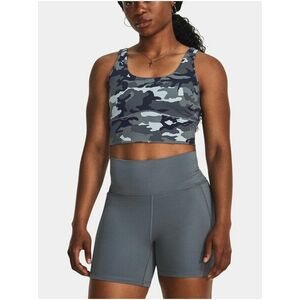 Šedé športové crop top tielko Under Armour Meridian Fitted CropTankPrnt vyobraziť