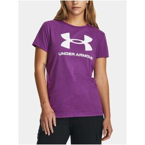 Fialové športové tričko Under Armour UA W SPORTSTYLE LOGO SS vyobraziť