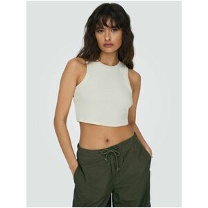 Biele dámske crop top tielko ONLY Vilma vyobraziť