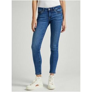 Modré dámske skinny fit džínsy Jeans Pepe Jeans vyobraziť