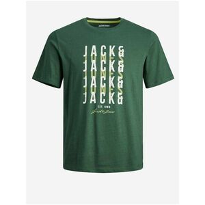 Tmavozelené pánske tričko Jack & Jones Delvin vyobraziť