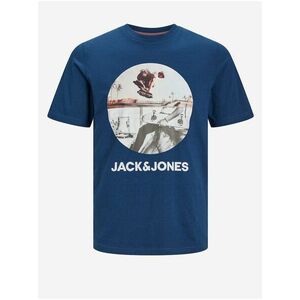 Modré pánske tričko Jack & Jones Navin vyobraziť