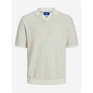 Béžové pánske polo tričko Jack & Jones Mykonos vyobraziť