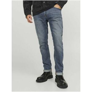 Modré pánske slim fit džínsy Jack & Jones Glenn vyobraziť