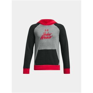 Šedo-čierna mikina Under Armour UA Rival Fleece Script CB HD vyobraziť