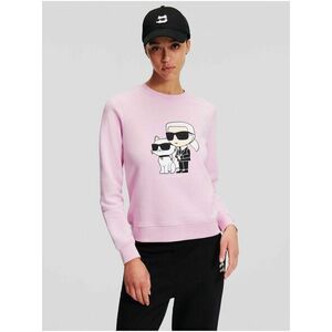 Svetloružová dámska mikina KARL LAGERFELD Ikonik 2.0 Sweatshirt vyobraziť