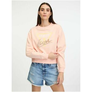 Marhuľová dámska mikina Guess Icon Sweatshirt vyobraziť