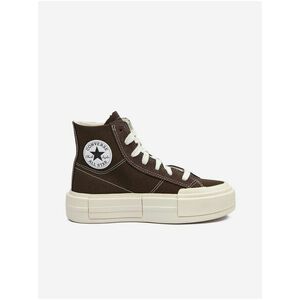 Tmavo hnedé členkové tenisky na platforme Converse Chuck Taylor All Star Cruise vyobraziť