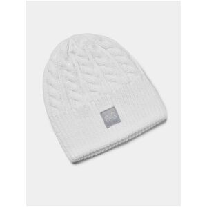 Biela čiapka Under Armour Halftime Cable Knit Beanie vyobraziť