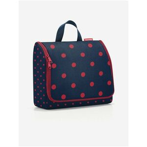 Tmavomodrá dámska bodkovaná kozmetická taška Reisenthel Toiletbag XL Mixed Dots Red vyobraziť