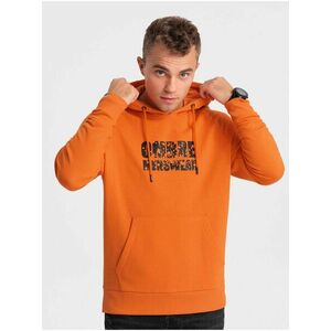 Oranžová pánska mikina Ombre Clothing vyobraziť