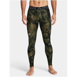 Kaki športové legíny Under Armour UA HG Armour Printed Lgs vyobraziť