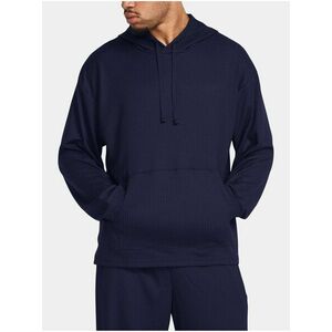 Tmavomodrá športová mikina Under Armour UA Rival Waffle Hoodie vyobraziť