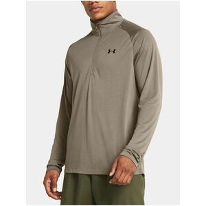 Hnedé športové tričko Under Armour UA Tech 2.0 1/2 Zip vyobraziť