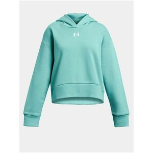 Tyrkysová mikina Under Armour UA Rival Fleece Crop Hoodie vyobraziť