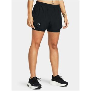 Čierne športové kraťasy Under Armour UA Fly By 2-in-1 Shorts vyobraziť