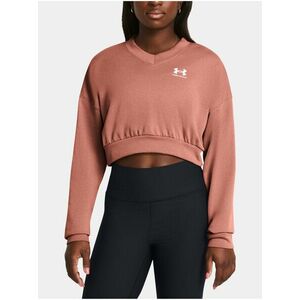 Staroružová športová mikina Under Armour UA Rival Terry OS Crop Crw vyobraziť