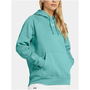 Tyrkysová mikina Under Armour UA Rival Fleece Hoodie vyobraziť