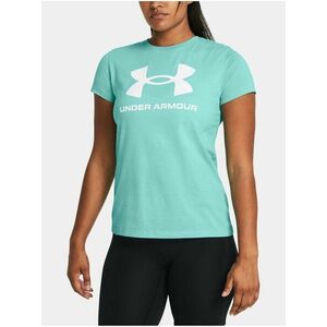 Tyrkysové športové tričko Under Armour UA W SPORTSTYLE LOGO SS vyobraziť